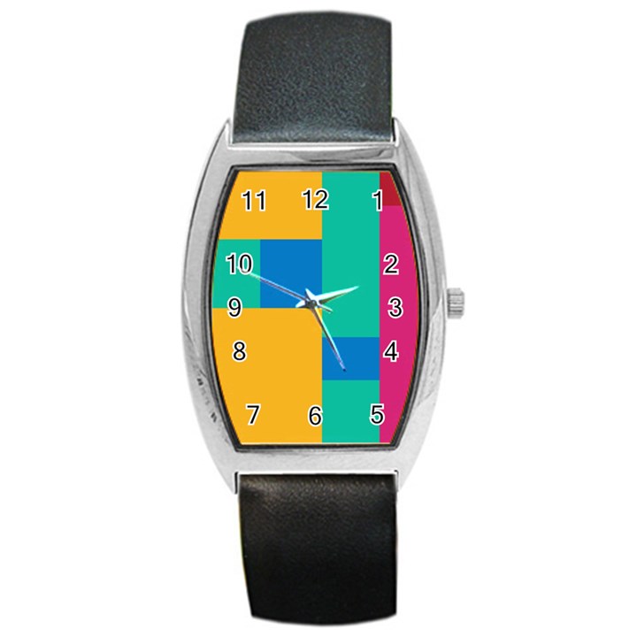 Squares  Barrel Style Metal Watch