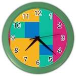 Squares  Color Wall Clock Front