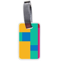 Squares  Luggage Tag (one Side) by Sobalvarro