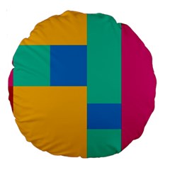 Squares  Large 18  Premium Round Cushions by Sobalvarro