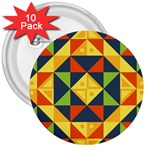 Africa  3  Buttons (10 pack)  Front