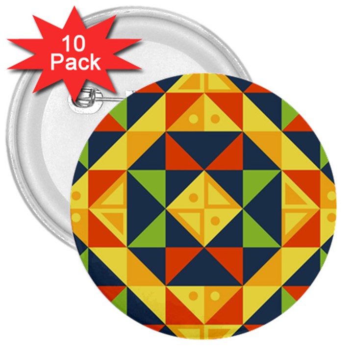 Africa  3  Buttons (10 pack) 