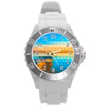 Mosaic  Round Plastic Sport Watch (L) Front