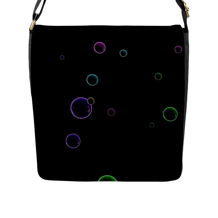 Bubble show Flap Closure Messenger Bag (L)