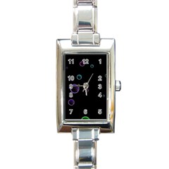 Bubble in dark Rectangle Italian Charm Watch