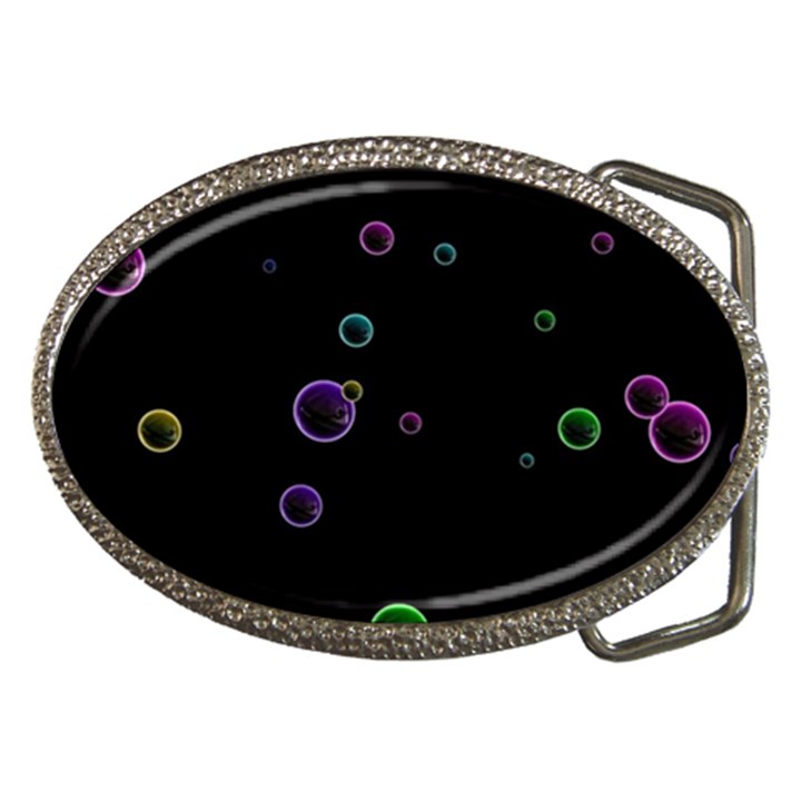 Bubble in dark Belt Buckles