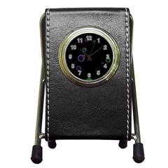 Bubble in dark Pen Holder Desk Clock