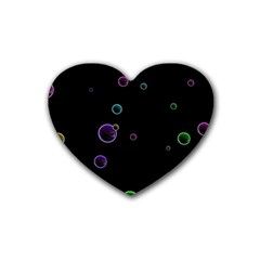 Bubble in dark Rubber Coaster (Heart) 