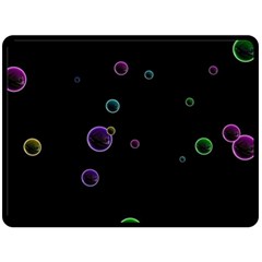 Bubble in dark Fleece Blanket (Large) 