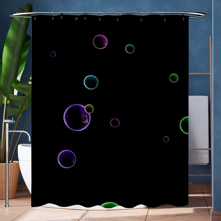 Bubble in dark Shower Curtain 60  x 72  (Medium) 