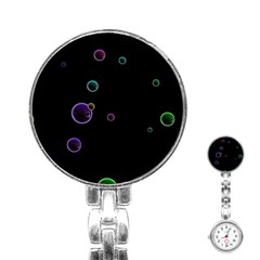 Bubble in dark Stainless Steel Nurses Watch