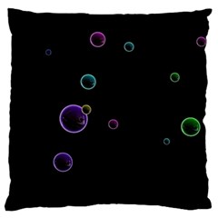 Bubble in dark Large Flano Cushion Case (One Side)