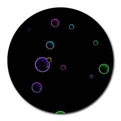 Bubble In Dark Round Mousepads