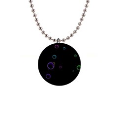 Bubble In Dark 1  Button Necklace by Sabelacarlos