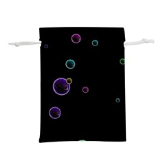 Bubble In Dark Lightweight Drawstring Pouch (l) by Sabelacarlos