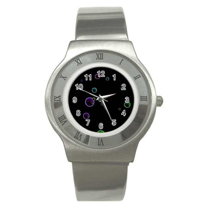 Bubble in dark Stainless Steel Watch