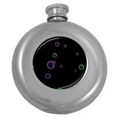 Bubble In Dark Round Hip Flask (5 Oz) by Sabelacarlos