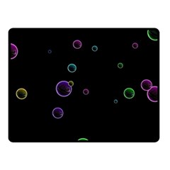 Bubble In Dark Double Sided Fleece Blanket (small)  by Sabelacarlos