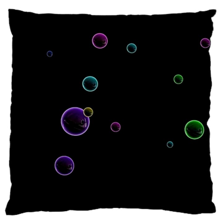 Bubble in dark Large Flano Cushion Case (One Side)