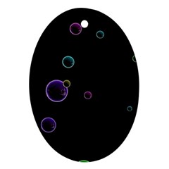 Bubble In Dark Ornament (oval)