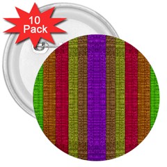 Colors Of A Rainbow 3  Buttons (10 Pack)  by pepitasart