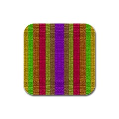 Colors Of A Rainbow Rubber Square Coaster (4 Pack) 