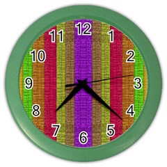 Colors Of A Rainbow Color Wall Clock by pepitasart