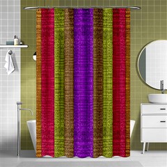 Colors Of A Rainbow Shower Curtain 48  X 72  (small)  by pepitasart