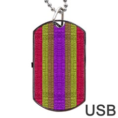 Colors Of A Rainbow Dog Tag Usb Flash (one Side)