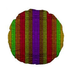 Colors Of A Rainbow Standard 15  Premium Flano Round Cushions by pepitasart