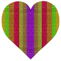 Colors Of A Rainbow Wooden Puzzle Heart by pepitasart