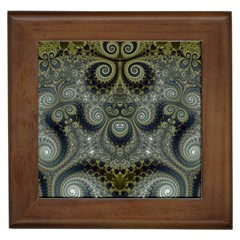 Rustic Silver And Gold Spirals Framed Tile by SpinnyChairDesigns