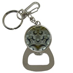 Rustic Silver And Gold Spirals Bottle Opener Key Chain by SpinnyChairDesigns