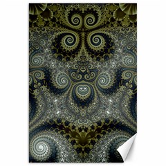 Rustic Silver And Gold Spirals Canvas 20  X 30  by SpinnyChairDesigns