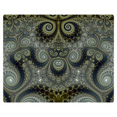 Rustic Silver And Gold Spirals Double Sided Flano Blanket (medium)  by SpinnyChairDesigns