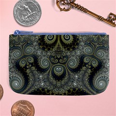 Rustic Silver And Gold Spirals Large Coin Purse by SpinnyChairDesigns