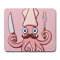 Squid Chef Cartoon Large Mousepads