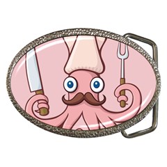 Squid Chef Cartoon Belt Buckles by sifis