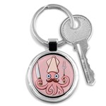 Squid Chef Cartoon Key Chain (Round) Front