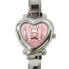 Squid Chef Cartoon Heart Italian Charm Watch by sifis