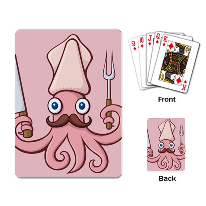 Squid Chef Cartoon Playing Cards Single Design (Rectangle)