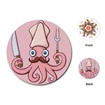 Squid Chef Cartoon Playing Cards Single Design (Round) Front