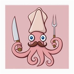 Squid Chef Cartoon Medium Glasses Cloth by sifis