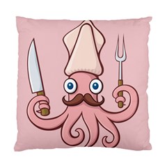 Squid Chef Cartoon Standard Cushion Case (one Side) by sifis