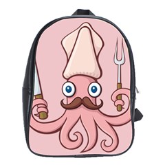 Squid Chef Cartoon School Bag (large) by sifis