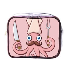 Squid Chef Cartoon Mini Toiletries Bag (one Side) by sifis