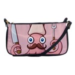 Squid Chef Cartoon Shoulder Clutch Bag Front