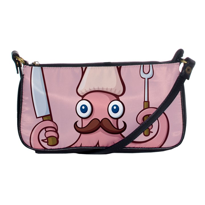 Squid Chef Cartoon Shoulder Clutch Bag