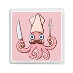 Squid Chef Cartoon Memory Card Reader (Square) Front