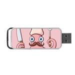 Squid Chef Cartoon Portable USB Flash (One Side) Front